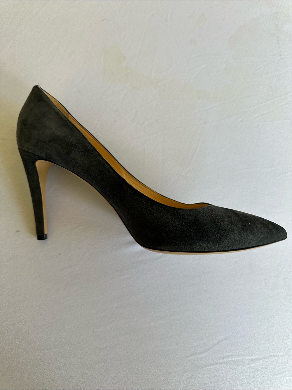 Armani Collezioni Navy Blue Suede Pointed-Toe Pumps Sz 39.5